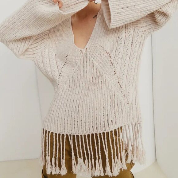 H&M Limited Fringe Sweater Oversized - Picture 6 of 13